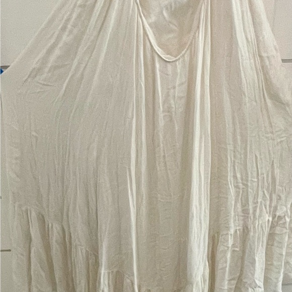Free people white cotton high low maxi dress beach knot wedding Sz small cotton - Picture 9 of 11